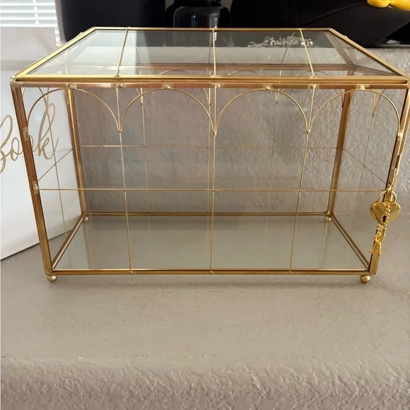 Glass wedding card box with Guest Book - Picture 2 of 9